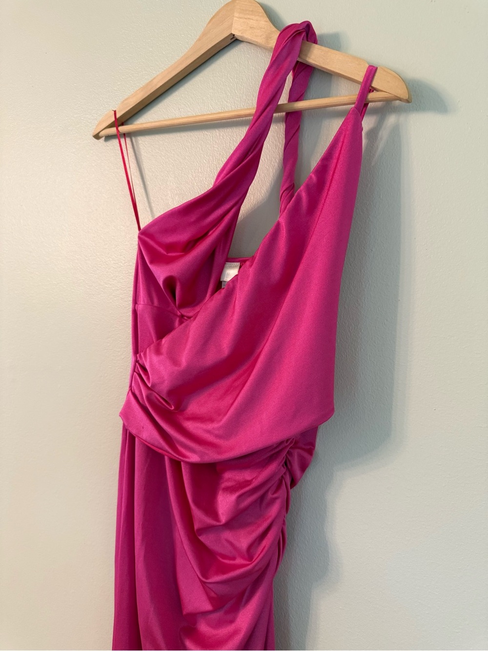 Baobab Lia One Shoulder Cutout Maxi Dress Fuchsia Pink M - Picture 5 of 9